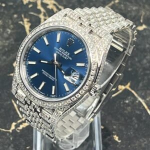 iced rolex blue