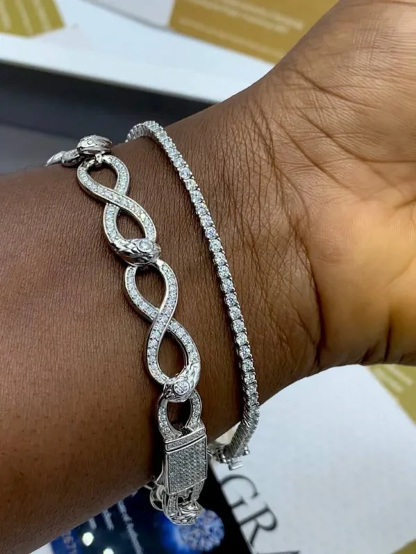 diamond infinity and tennis bracelets