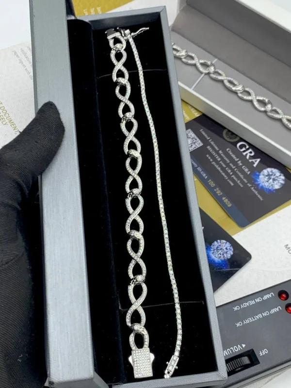 diamond infinity and tennis bracelets