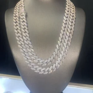14mm white gold bussdown cuban chains