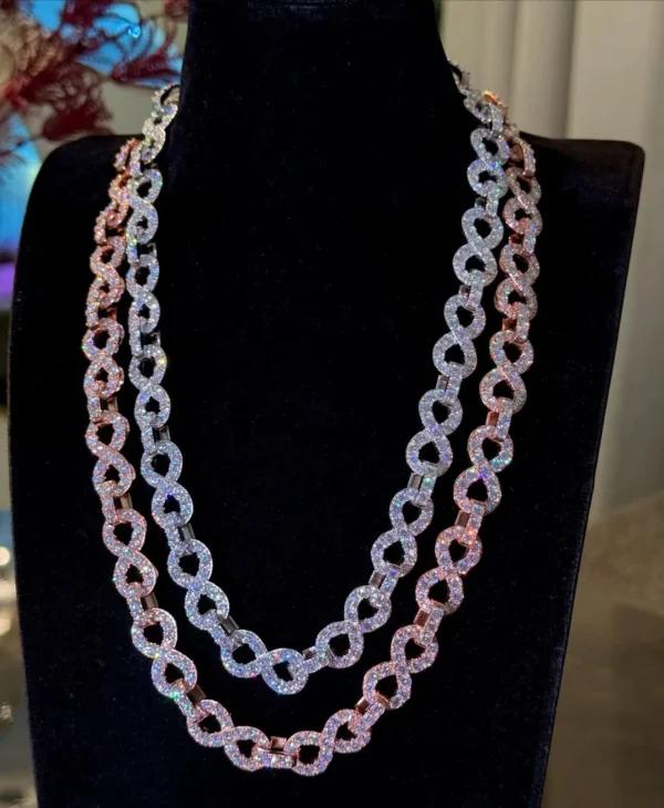 925 silver infinity link chain