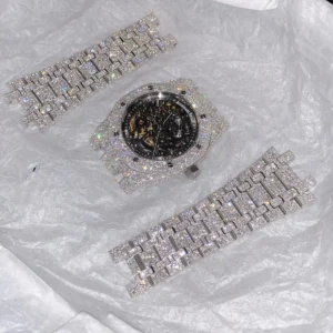 bussdown all white skeleton ap watch
