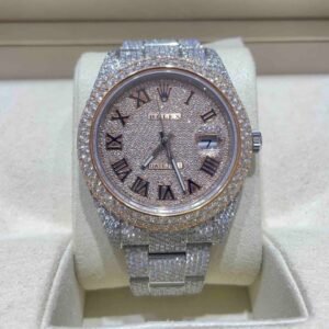 rolex silver roman