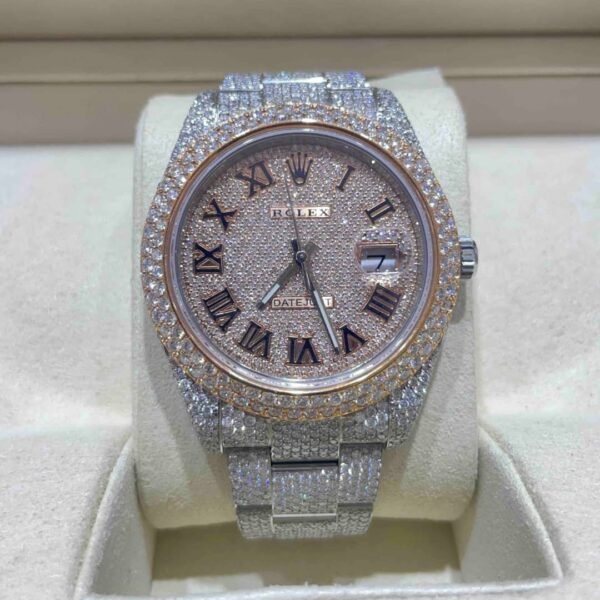 rolex silver roman