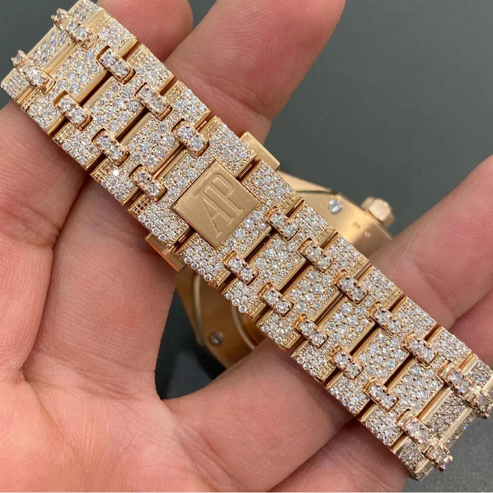 42mm Audemars Piguet Royal Oak Moissanite Bust Down Watch - Image 2