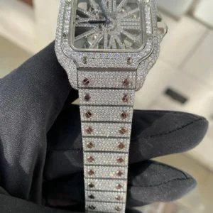 Bustdown Skeleton Cartier Watch