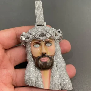 Moissanite Jesus Throne Pendant