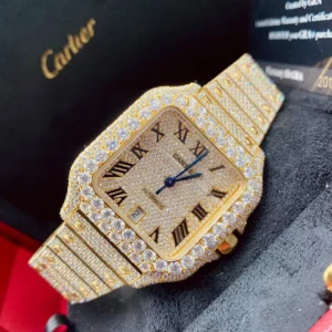 Yellow Gold Roman Numerals Cartier watch